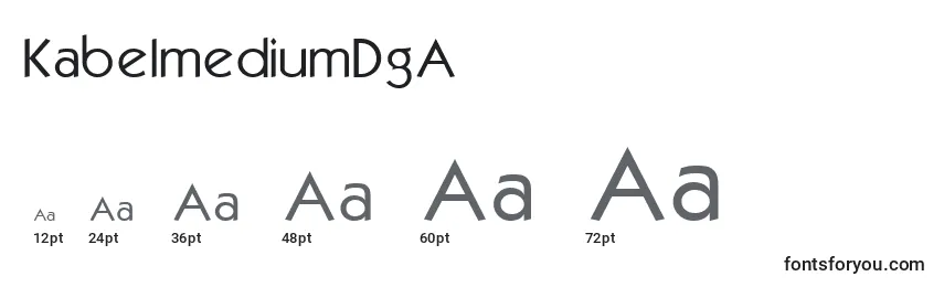 Размеры шрифта KabelmediumDgA