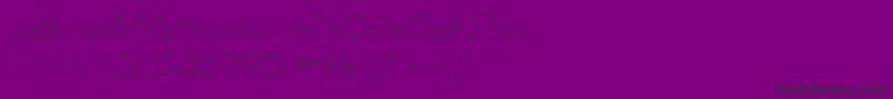 PoufSsiLightItalic-Schriftart – Schwarze Schriften auf violettem Hintergrund