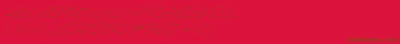 PoufSsiLightItalic Font – Brown Fonts on Red Background