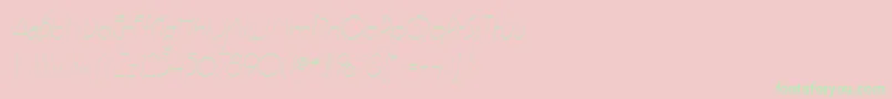 PoufSsiLightItalic Font – Green Fonts on Pink Background