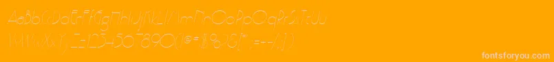 PoufSsiLightItalic Font – Pink Fonts on Orange Background