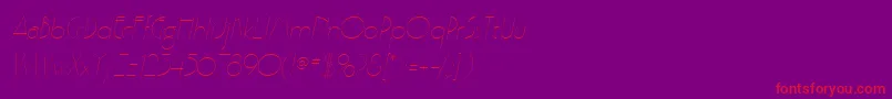 PoufSsiLightItalic Font – Red Fonts on Purple Background