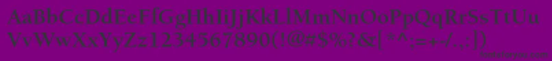 BerkeleystdBold Font – Black Fonts on Purple Background