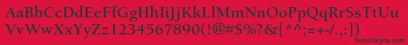 BerkeleystdBold Font – Black Fonts on Red Background