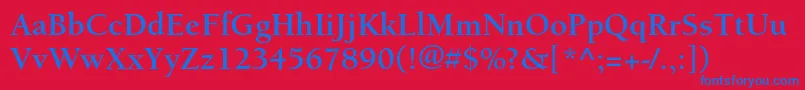 BerkeleystdBold Font – Blue Fonts on Red Background