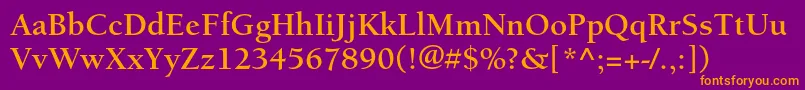 BerkeleystdBold Font – Orange Fonts on Purple Background