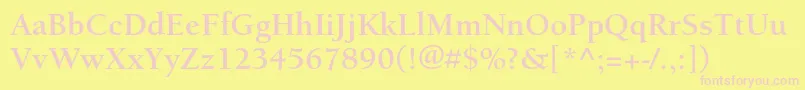 BerkeleystdBold Font – Pink Fonts on Yellow Background