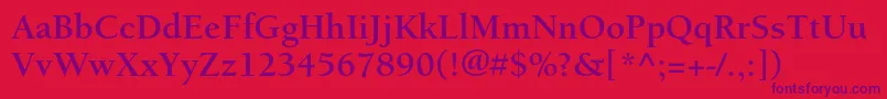 fuente BerkeleystdBold – Fuentes Moradas Sobre Fondo Rojo
