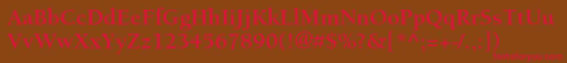 BerkeleystdBold Font – Red Fonts on Brown Background