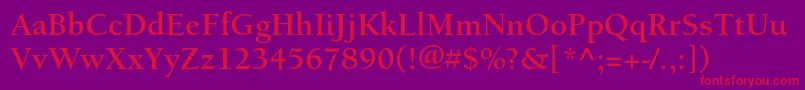 BerkeleystdBold Font – Red Fonts on Purple Background