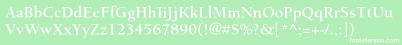 フォントBerkeleystdBold – 緑の背景に白い文字