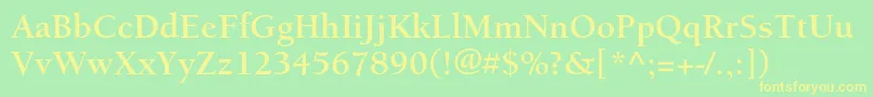BerkeleystdBold Font – Yellow Fonts on Green Background