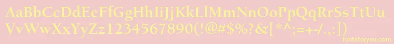 BerkeleystdBold Font – Yellow Fonts on Pink Background