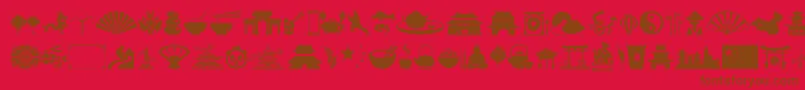 フォントChina – 赤い背景に茶色の文字