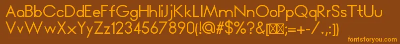 UnifiedRegular Font – Orange Fonts on Brown Background