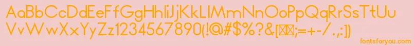 UnifiedRegular Font – Orange Fonts on Pink Background