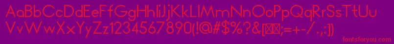 UnifiedRegular Font – Red Fonts on Purple Background