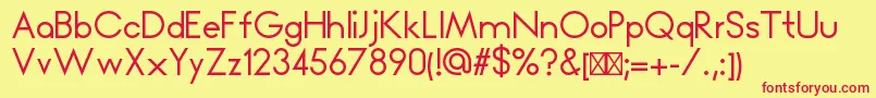 UnifiedRegular Font – Red Fonts on Yellow Background