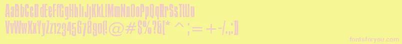 Ibiza Font – Pink Fonts on Yellow Background