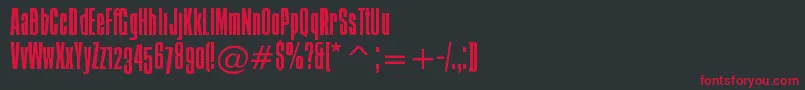 Ibiza Font – Red Fonts on Black Background