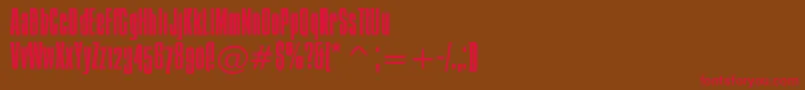Ibiza Font – Red Fonts on Brown Background
