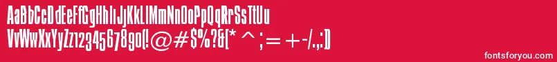 Ibiza Font – White Fonts on Red Background