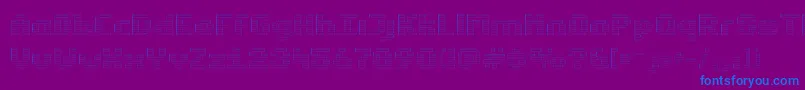 EstrogenPill-Schriftart – Blaue Schriften auf violettem Hintergrund