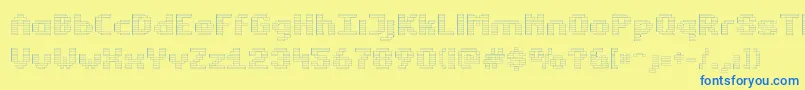 EstrogenPill Font – Blue Fonts on Yellow Background