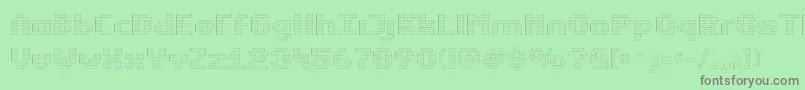 EstrogenPill Font – Gray Fonts on Green Background