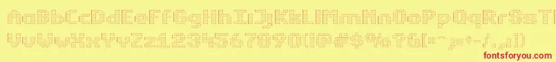 EstrogenPill Font – Red Fonts on Yellow Background