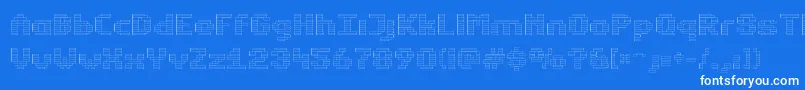 EstrogenPill Font – White Fonts on Blue Background