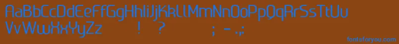 Ageone Font – Blue Fonts on Brown Background