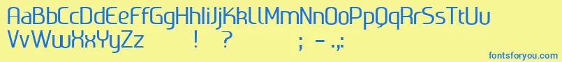 Шрифт Ageone – синие шрифты на жёлтом фоне