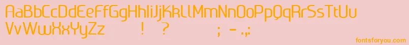 Ageone Font – Orange Fonts on Pink Background