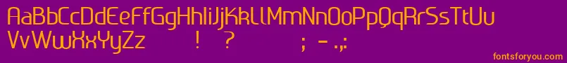 Ageone Font – Orange Fonts on Purple Background