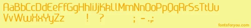 Ageone Font – Orange Fonts on Yellow Background