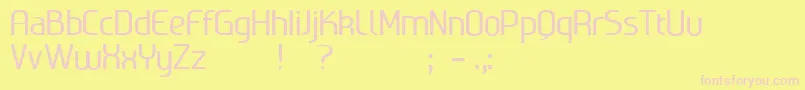 Ageone Font – Pink Fonts on Yellow Background