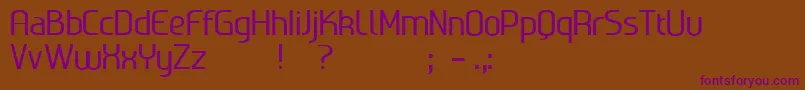 Ageone Font – Purple Fonts on Brown Background
