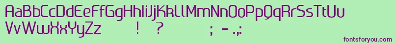 Ageone Font – Purple Fonts on Green Background