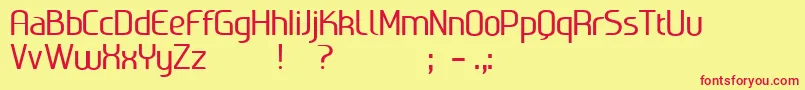 Ageone Font – Red Fonts on Yellow Background