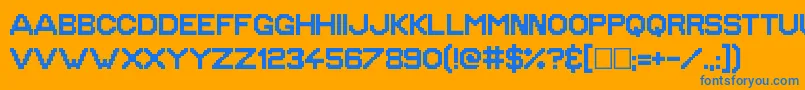 GoldenAge Font – Blue Fonts on Orange Background