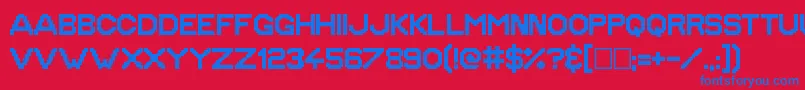 GoldenAge Font – Blue Fonts on Red Background