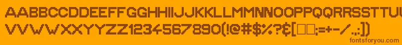 GoldenAge Font – Brown Fonts on Orange Background