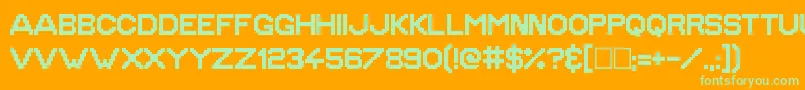 GoldenAge Font – Green Fonts on Orange Background