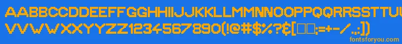 GoldenAge Font – Orange Fonts on Blue Background