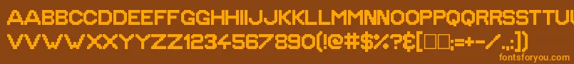 GoldenAge Font – Orange Fonts on Brown Background