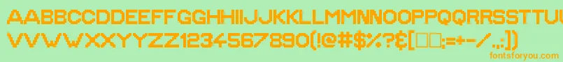 GoldenAge Font – Orange Fonts on Green Background