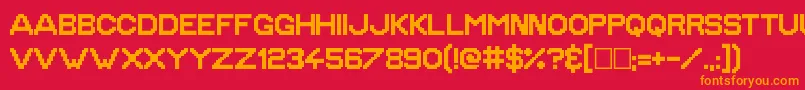 GoldenAge Font – Orange Fonts on Red Background