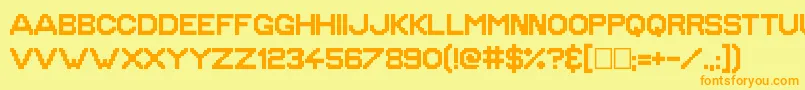 GoldenAge Font – Orange Fonts on Yellow Background