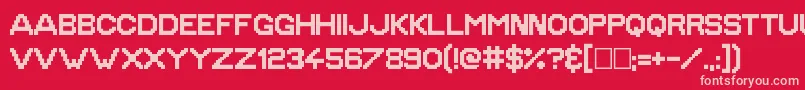GoldenAge Font – Pink Fonts on Red Background
